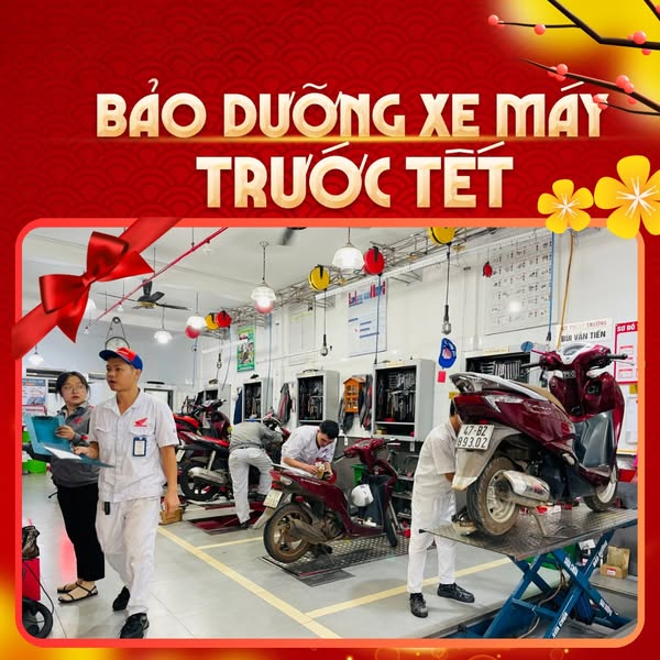 🚨 BẢO DƯỠNG XE MÁY TRƯỚC TẾT – ĐẢM BẢO AN TOÀN, TIẾT KIỆM CHI PHÍ! 🚨