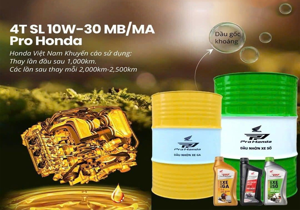 Vì Sao Nên Chọn Dầu Nhờn Pro Honda ?
